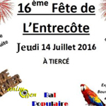 Exposition - Bourse d’oiseaux exotiques et 16 ème fête de l’entrecôte à Tiercé (49), le jeudi 14 juillet 2016