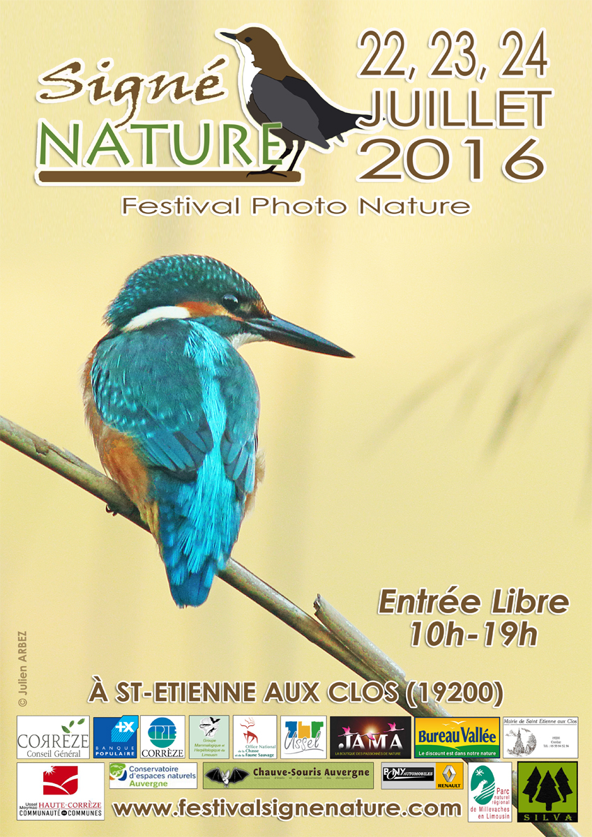 Festival Photo Nature "Signé Nature" à Saint Etienne aux Clos (19), du vendredi 22 au dimanche 24 juillet 2016