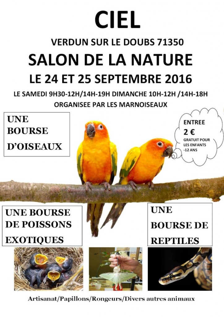 Ciel, Salon de la nature à Verdun (71), du samedi 24 au dimanche 25 septembre 2016