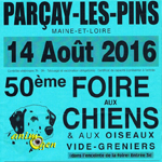 50 ème Foire aux chiens et aux oiseaux à Parçay les Pins (49), le dimanche 14 août 2016