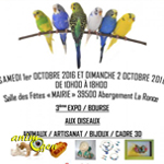 2 ème Expo/Bourse aux oiseaux inter-régionale à Abergement la Ronce (39), du samedi 1 er au dimanche 02 octobre 2016