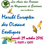 Marché européen des oiseaux à Haguenau (67), le samedi 29 octobre 2016