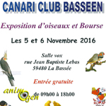 Exposition d’oiseaux et Bourse à La Bassée (59), du samedi 05 au dimanche 06 novembre 2016
