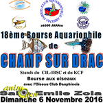 18 ème Bourse aquariophile et Bourse aux oiseaux à Champ-sur-Drac (38), le dimanche 06 novembre 2016