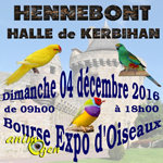 Bourse Expo d'oiseaux à Hennebont (56), le dimanche 04 décembre 2016