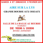 Grande bourse aux oiseaux à Aire sur la Lys (62), du samedi 04 au dimanche 05 février 2017