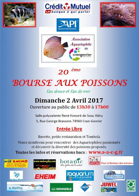 20 ème Bourse aux poissons à Cran Gevrier (74), le dimanche 02 avril 2017