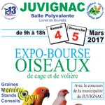 Expo-Bourse d'oiseaux de cage et de volière à Juvignac (34), du samedi 04 au dimanche 05 mars 2017