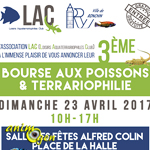 3 ème Bourse aux poissons et terrariophilie à Ronchin (59), le dimanche 23 avril 2017