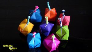 Maracas en origami, un été en samba pour nos perroquets